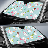 Cute Snowman Snowflake Pattern Car Sun Shade
