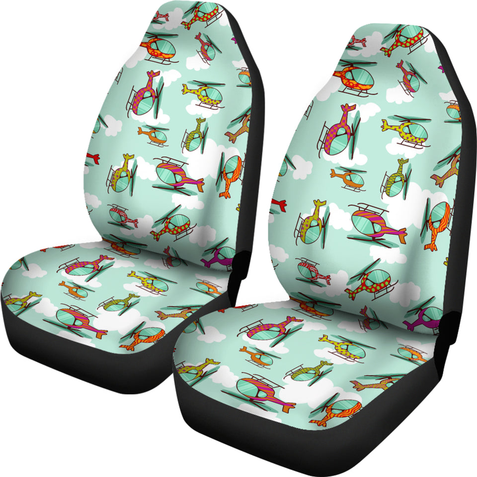 Helicopter Design Pattern Universal Fit Car Seat Covers