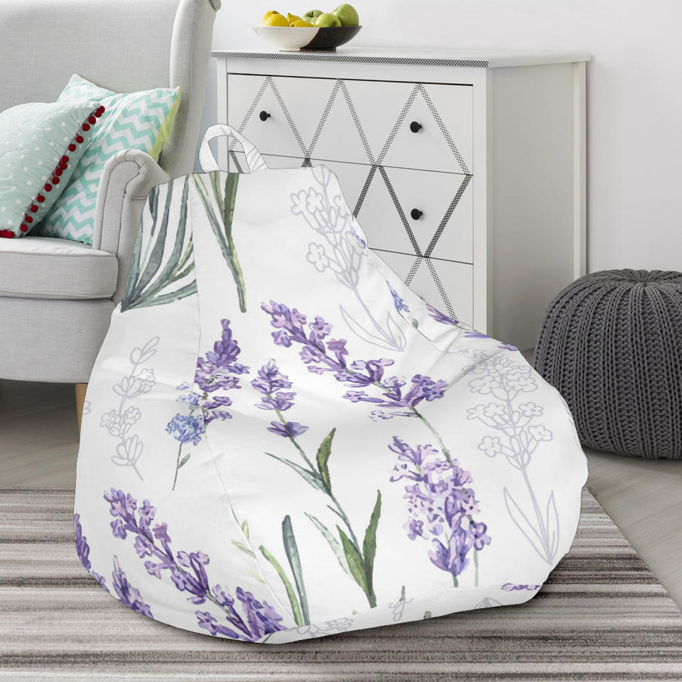 Hand Painting Watercolor Lavender Bean Bag Cover