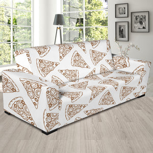 Hand Drawn Pizza Pattern Sofa Slipcover