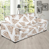 Hand Drawn Pizza Pattern Sofa Slipcover