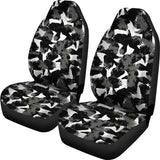 Crow Illustration Pattern Universal Fit Car Seat Covers