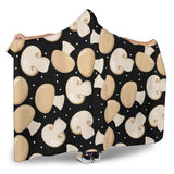 Champignon Mushroom Pattern Hooded Blanket