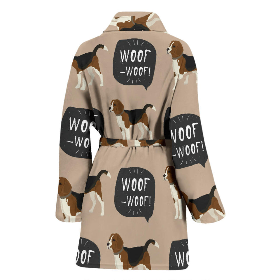 Beagle Pattern Women'S Bathrobe