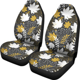 Beautiful Gold Autumn Maple Leaf Pattern Universal Fit Car Seat Covers