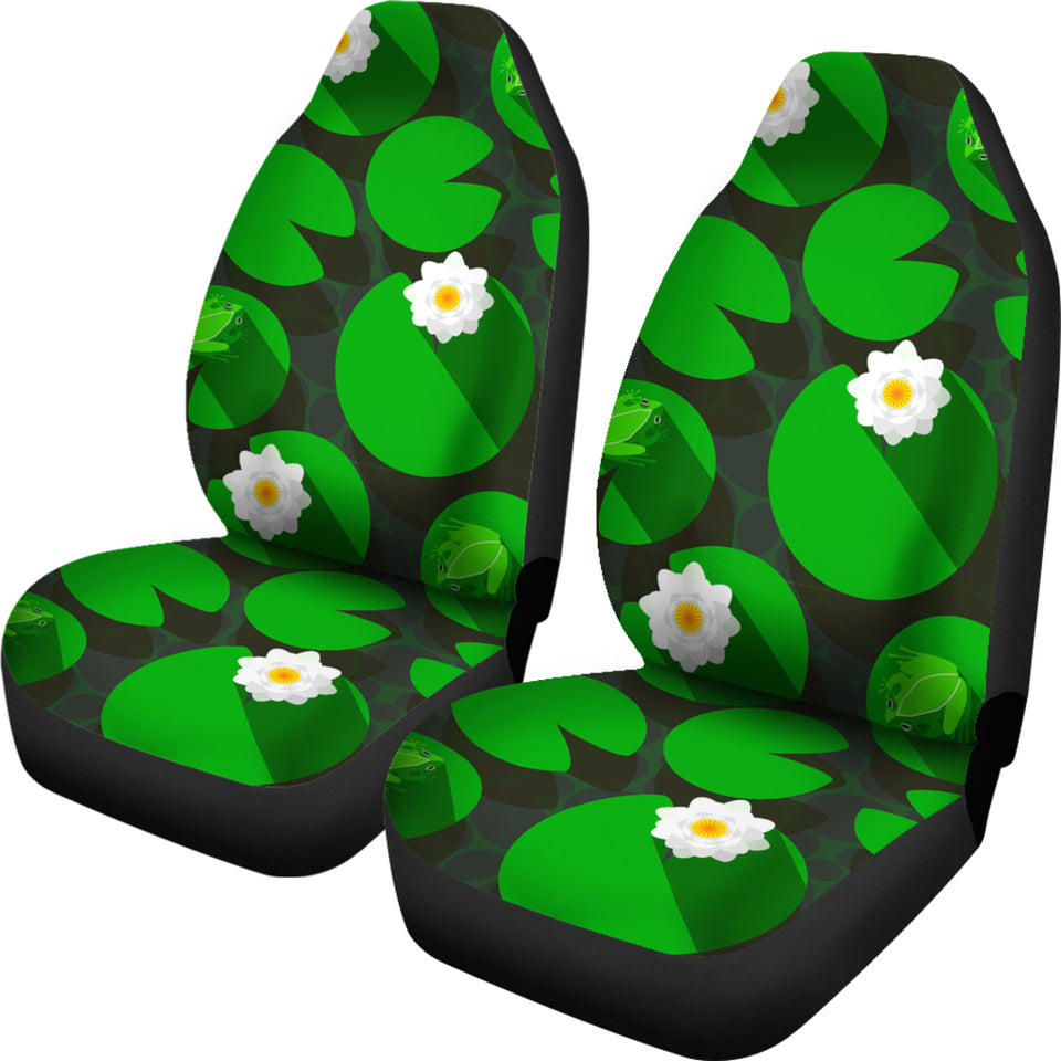 Frog Waterlily Pattern Universal Fit Car Seat Covers