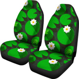 Frog Waterlily Pattern Universal Fit Car Seat Covers