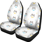 Cute Siberian Husky Pattern  Universal Fit Car Seat Covers
