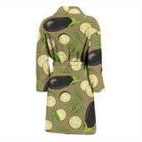 Eggplant Pattern Print Design 02 Men's Bathrobe