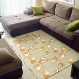 Cute Fat Shiba Inu Dog Pattern Area Rug