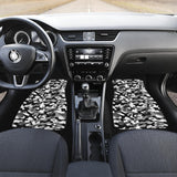 Black White Camo Camouflage Pattern  Front Car Mats