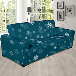 Snowflake Pattern Dark Background Sofa Slipcover