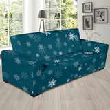 Snowflake Pattern Dark Background Sofa Slipcover