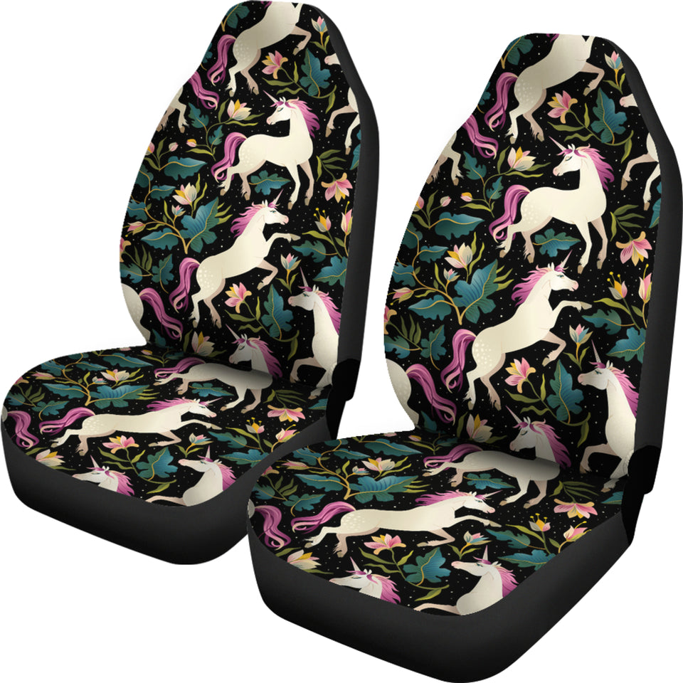 Unicorns Forest Background  Universal Fit Car Seat Covers