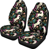 Unicorns Forest Background  Universal Fit Car Seat Covers