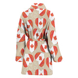 Canada Pattern Print Design 01 Women's Bathrobe