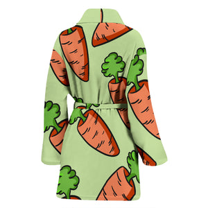Carrot Pattern Print Design 05 Women's Bathrobe