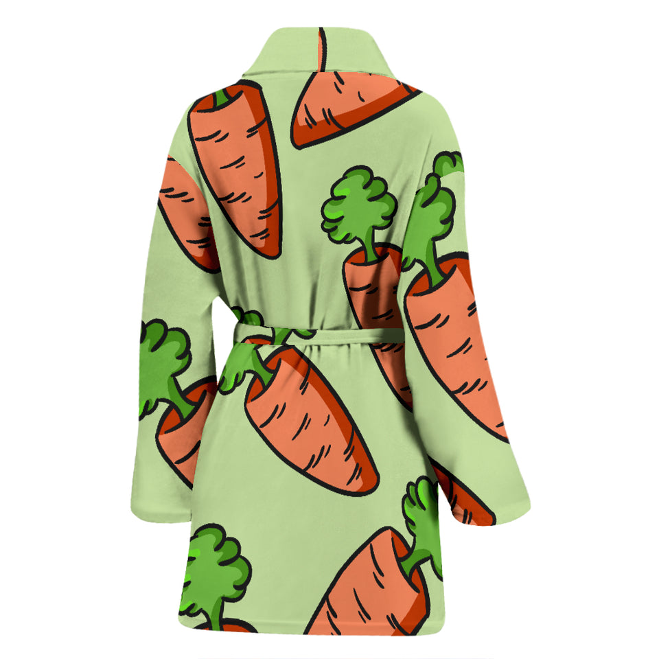 Carrot Pattern Print Design 05 Women's Bathrobe