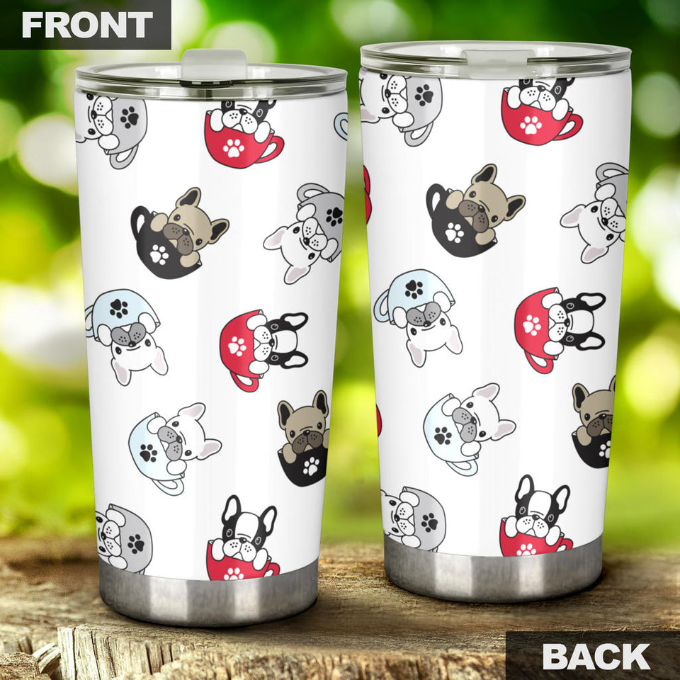 French Bulldog Cup Paw Pattern Tumbler