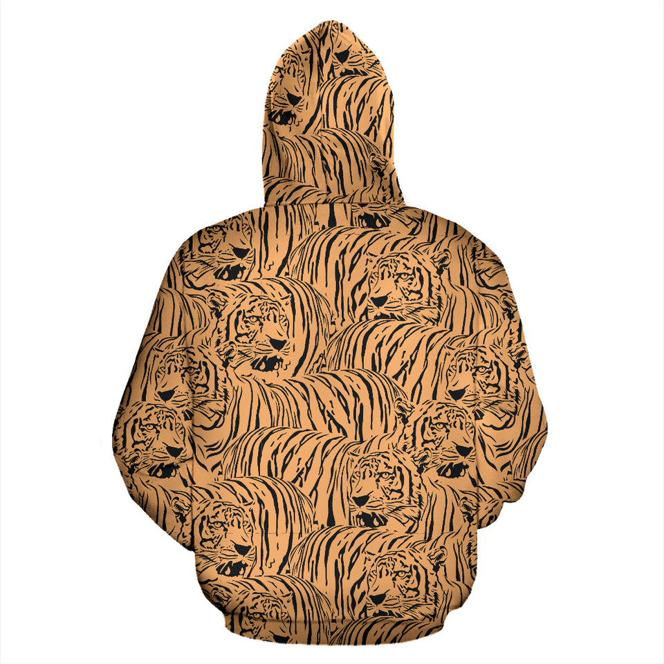 Bengal Tigers Pattern Zip Up Hoodie