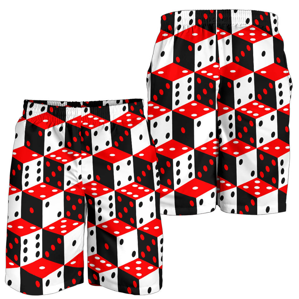 Dice Pattern Print Design 02 Men Shorts