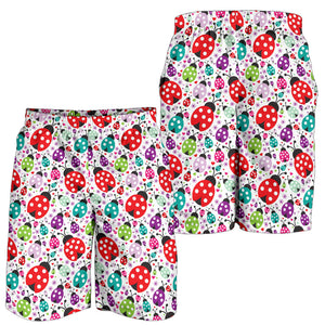 Ladybug Pattern Print Design 03 Men Shorts