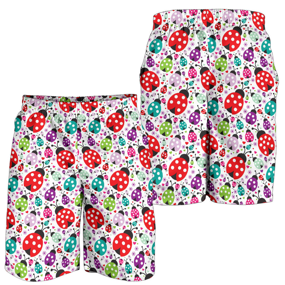 Ladybug Pattern Print Design 03 Men Shorts