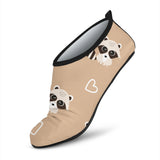 Cute Raccoon Heart Pattern Aqua Shoes