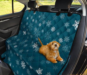 Snowflake Pattern Dark Background Dog Car Seat Covers