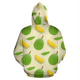 Durian Pattern Zip Up Hoodie