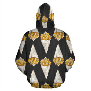 French Fries Dark Background Zip Up Hoodie