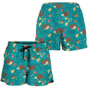 Hedgehog Pattern Print Design 01 Women Shorts