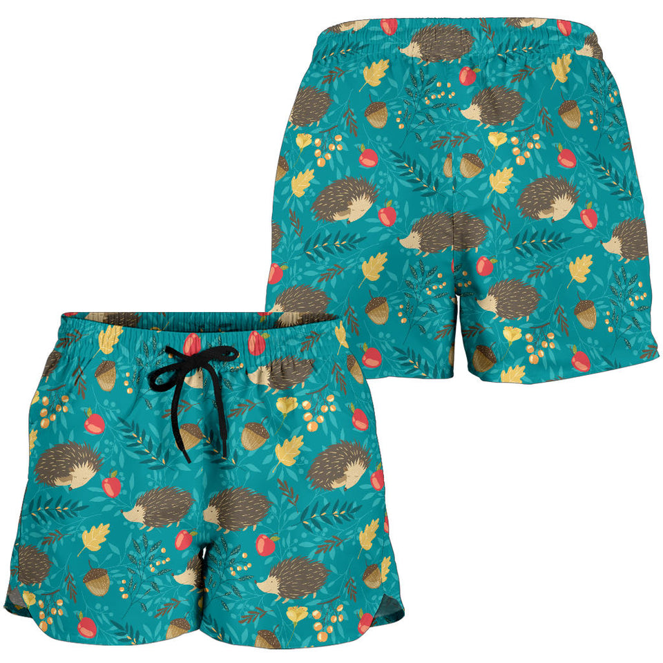Hedgehog Pattern Print Design 01 Women Shorts