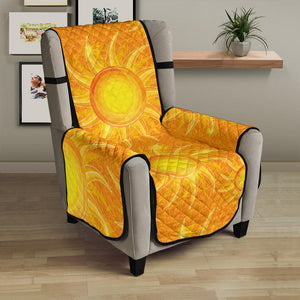 Sun orange background Chair Cover Protector