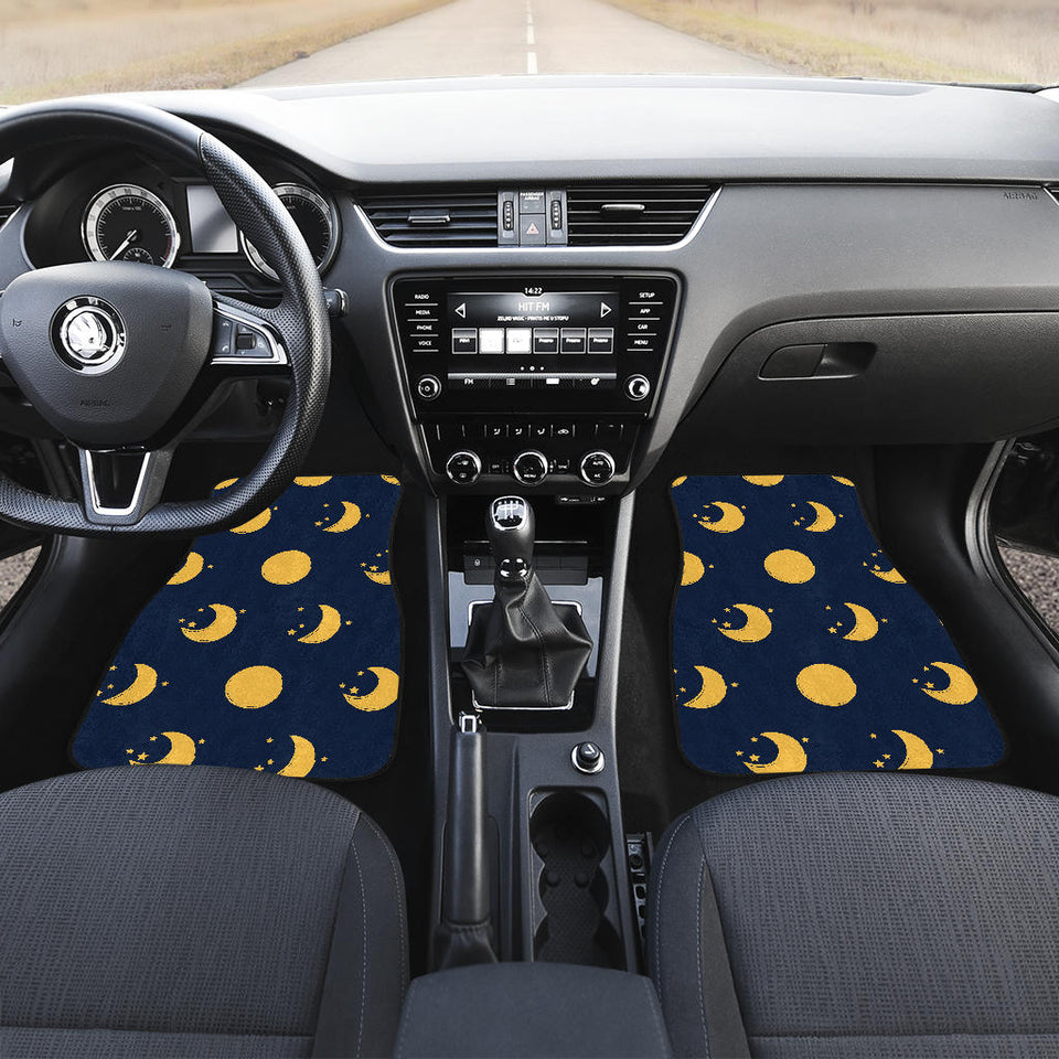 Moon Star Pattern Front And Back Car Mats