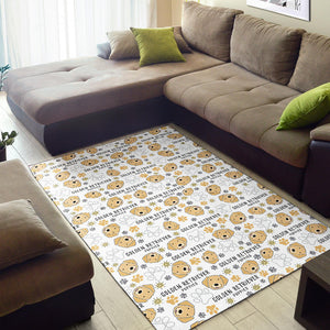 Golden Retriever Pattern Print Design 04 Area Rug