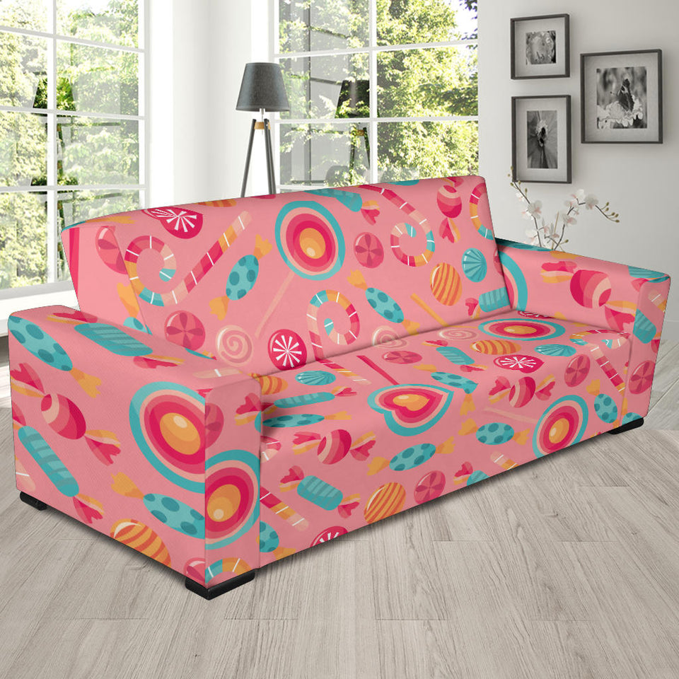 Colorful Candy Pattern Sofa Slipcover