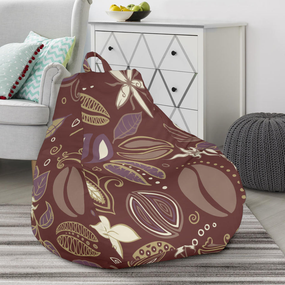 Coffee Bean Flower Pattern Bean Bag Cover