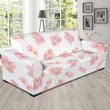 Pink Sakura Cherry Blossom Pattern Sofa Slipcover