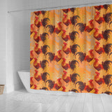 Red Rooster Chicken Cock Pattern Shower Curtain Fulfilled In US