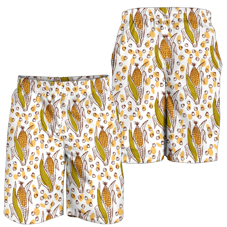 Corn Pattern Print Design 02 Men Shorts
