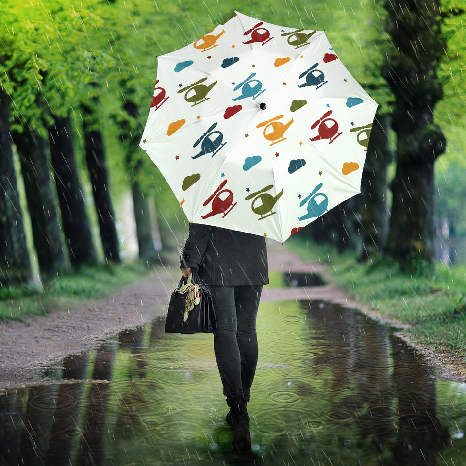 Colorful Helicopter Pattern Umbrella