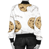 Sketch Style Cookie Pattern Women'S Bomber Jacket