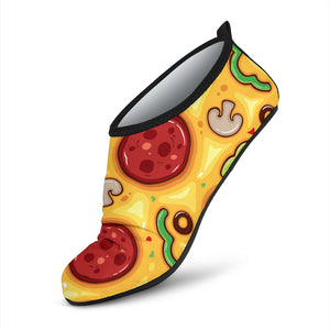 Pizza Texture Pattern Aqua Shoes