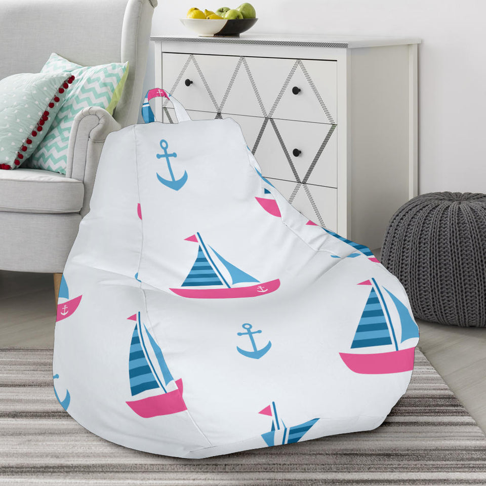 Sailboat Anchor Pattern Bean Bag Cover