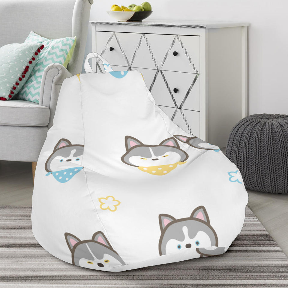Cute Siberian Husky Pattern Bean Bag Cover