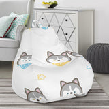 Cute Siberian Husky Pattern Bean Bag Cover