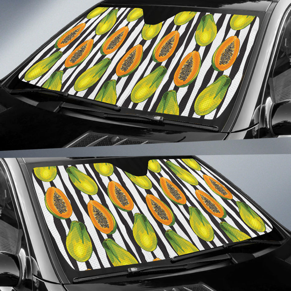 Papaya Design Pattern Car Sun Shade