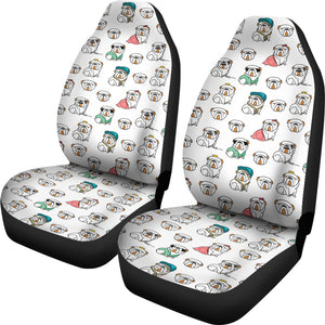 English Bulldog Pattern Print Design 03 Universal Fit Car Seat Covers