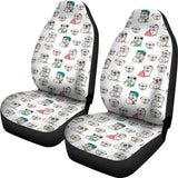 English Bulldog Pattern Print Design 03 Universal Fit Car Seat Covers